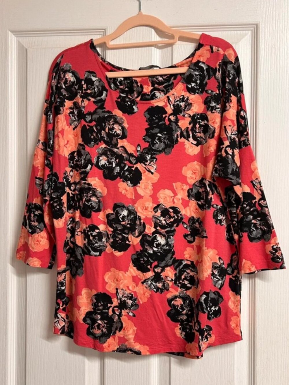 M&S Pink Floral 3/4 Sleeve Women’s Top